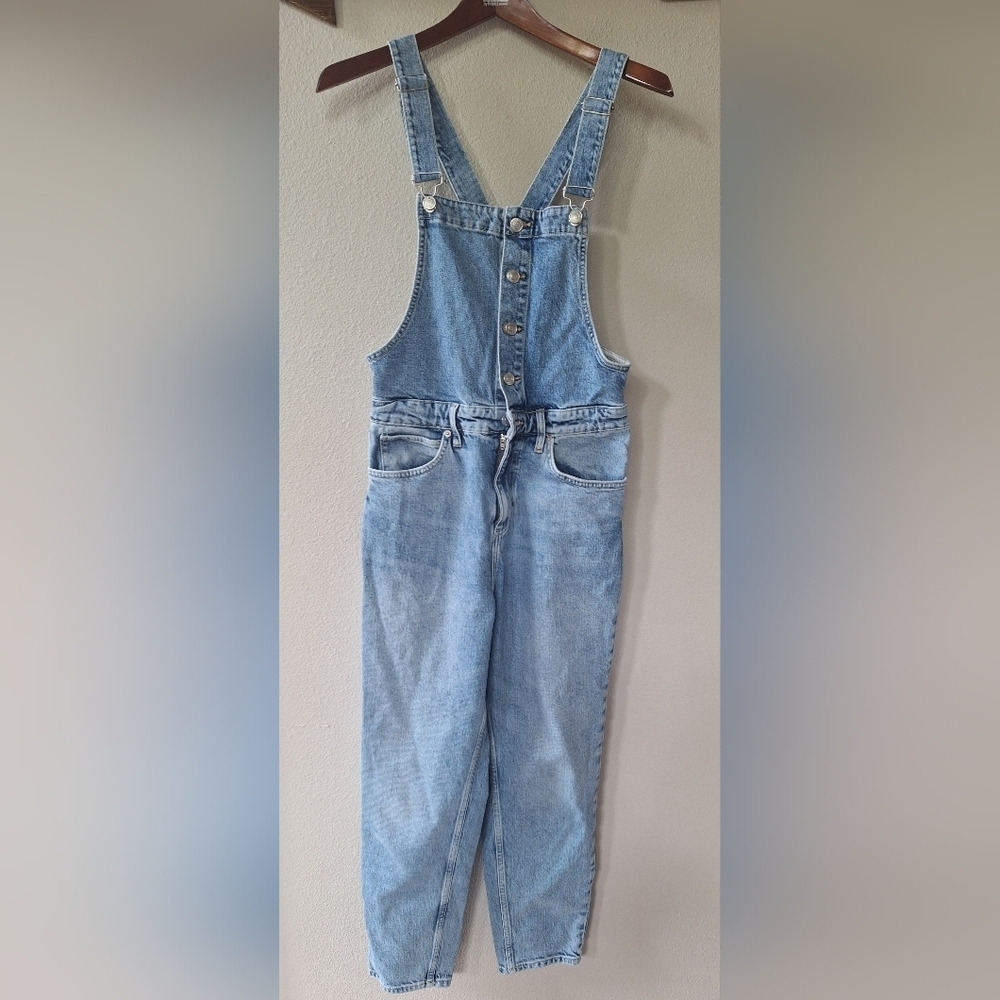 We The Free Light Blue Denim Overalls